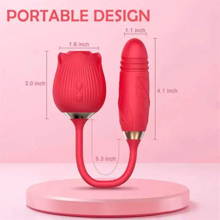Vibration Dildo & Sucking Rose